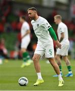 5 September 2019; Richard Keogh of Republic of Ireland prior to the UEFA EURO2020 Qualifier Group D match between Republic of Ireland and Switzerland at Aviva Stadium, Lansdowne Road in Dublin. Photo by Ben McShane/Sportsfile