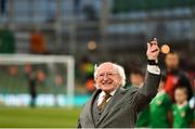 5 September 2019; President of Ireland Michael D. Higgins prior to the UEFA EURO2020 Qualifier Group D match between Republic of Ireland and Switzerland at Aviva Stadium, Lansdowne Road in Dublin. Photo by Ben McShane/Sportsfile