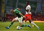 5 September 2019; James McClean of Republic of Ireland and Denis Zakaria of Switzerland during the UEFA EURO2020 Qualifier Group D match between Republic of Ireland and Switzerland at Aviva Stadium, Lansdowne Road in Dublin. Photo by Ben McShane/Sportsfile