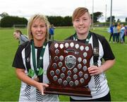 8 September 2019; Charlie Graham, left, and Tasha Graham of Whitehall Rangers following the FAI Women’s Intermediate Shield Final match between Manulla FC and Whitehall Rangers at Mullingar Athletic FC in Mullingar, Co. Westmeath. Photo by Seb Daly/Sportsfile