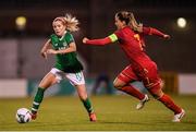 3 September 2019; Denise O'Sullivan of Republic of Ireland in action against Sladjana Bulatovic during the UEFA Women's 2021 European Championships Qualifier Group I match between Republic of Ireland and Montenegro at Tallaght Stadium in Dublin. Photo by Stephen McCarthy/Sportsfile