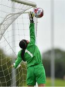 8 September 2019; Simona Fernandes of Manulla FC makes a save during the FAI Women’s Intermediate Shield Final match between Manulla FC and Whitehall Rangers at Mullingar Athletic FC in Mullingar, Co. Westmeath. Photo by Seb Daly/Sportsfile