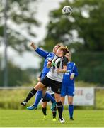 8 September 2019; Aoife Freyne of Manulla FC in action against Rachel McLoughlin of Whitehall Rangers during the FAI Women’s Intermediate Shield Final match between Manulla FC and Whitehall Rangers at Mullingar Athletic FC in Mullingar, Co. Westmeath. Photo by Seb Daly/Sportsfile