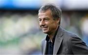 9 September 2019; Former Germany international Jürgen Klinsmann ahead of the UEFA EURO2020 Qualifier Group C match between Northern Ireland and Germany at the National Stadium at Windsor Park in Belfast. Photo by Ramsey Cardy/Sportsfile