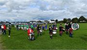 7 September 2019; Both teams march behind the CBS Pipe Band, from Limerick, before The Alzheimer Society of Ireland hosting Bluebird Care sponsored Tipperary v Limerick hurling fundraiser match at Nenagh Éire Óg, Nenagh, Co Tipperary. This unique fundraising initiative, to mark World Alzheimer’s Month 2019, was the brainchild of two leading Munster dementia advocates, Kevin Quaid and Kathy Ryan, who both have a dementia diagnosis. All the money raised will go towards providing community services and advocacy supports in the Munster area and beyond. Photo by Piaras Ó Mídheach/Sportsfile