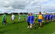 7 September 2019; Both teams march behind the CBS Pipe Band, from Limerick, before The Alzheimer Society of Ireland hosting Bluebird Care sponsored Tipperary v Limerick hurling fundraiser match at Nenagh Éire Óg, Nenagh, Co Tipperary. This unique fundraising initiative, to mark World Alzheimer’s Month 2019, was the brainchild of two leading Munster dementia advocates, Kevin Quaid and Kathy Ryan, who both have a dementia diagnosis. All the money raised will go towards providing community services and advocacy supports in the Munster area and beyond. Photo by Piaras Ó Mídheach/Sportsfile