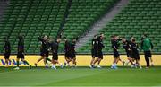 9 September 2019; A general view of the warm-up before a Bulgaria Squad Training Session at Aviva Stadium in Dublin. Photo by Piaras Ó Mídheach/Sportsfile