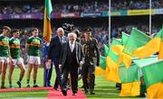 1 September 2019; President Michael D. Higgins after meeting the teams prior to the GAA Football All-Ireland Senior Championship Final match between Dublin and Kerry at Croke Park in Dublin. Photo by Brendan Moran/Sportsfile