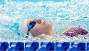 10 September 2019; Ailbhe Kelly of Ireland competes in the heats of the Women's 100m Backstroke S8 during day two of the World Para Swimming Championships 2019 at London Aquatic Centre in London, England. Photo by Tino Henschel/Sportsfile