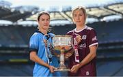 9 September 2019; In attendance at a photocall ahead of the TG4 All-Ireland Junior, Intermediate and Senior Ladies Football Championship Finals on Sunday next, are Dublin captain Sinéad Aherne and Galway captain Tracey Leonard. Photo by Ramsey Cardy/Sportsfile