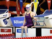 10 September 2019; Ailbhe Kelly of Ireland prior to competing in the heats of the Women’s 100m Backstroke S8 during day two of the World Para Swimming Championships 2019 at London Aquatic Centre in London, England. Photo by Tino Henschel/Sportsfile