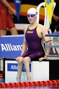 10 September 2019; Ailbhe Kelly of Ireland prior to competing in the heats of the Women’s 100m Backstroke S8 during day two of the World Para Swimming Championships 2019 at London Aquatic Centre in London, England. Photo by Tino Henschel/Sportsfile