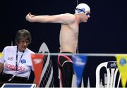 10 September 2019; Barry McClements of Ireland prior to competing in the heats of the Men's 100m Backstroke S9 during day two of the World Para Swimming Championships 2019 at London Aquatic Centre in London, England. Photo by Tino Henschel/Sportsfile