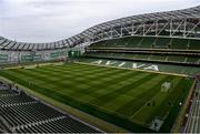 10 September 2019; A general view of Aviva Stadium prior to the 3 International Friendly match between Republic of Ireland and Bulgaria at Aviva Stadium, Dublin. Photo by Ben McShane/Sportsfile
