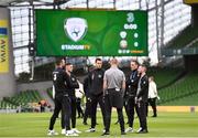 10 September 2019; Republic of Ireland players walk the pitch prior to the 3 International Friendly match between Republic of Ireland and Bulgaria at Aviva Stadium, Dublin. Photo by Eóin Noonan/Sportsfile
