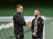 10 September 2019; Ronan Curtis, left, and Jack Byrne of Republic of Ireland prior to the 3 International Friendly match between Republic of Ireland and Bulgaria at Aviva Stadium, Dublin. Photo by Seb Daly/Sportsfile