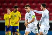 10 September 2019; Troy Parrott of Republic of Ireland celebrates with Jayson Molumby after scoring his side's first goal to equalise during the UEFA European U21 Championship Qualifier Group 1 match between Sweden and Republic of Ireland at Guldfågeln Arena in Hansa City, Kalmar, Sweden. Photo by Suvad Mrkonjic/Sportsfile