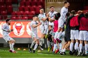 10 September 2019; Conor Masterson of Republic of Ireland, centre, celebrates with team-mates after scoring his side's second goal to take the lead during the UEFA European U21 Championship Qualifier Group 1 match between Sweden and Republic of Ireland at Guldfågeln Arena in Hansa City, Kalmar, Sweden. Photo by Suvad Mrkonjic/Sportsfile