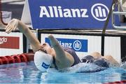 10 September 2019; Amy Marren of Ireland competes in the final of the Women's 100m Backstroke S9 during day two of the World Para Swimming Championships 2019 at London Aquatic Centre in London, England. Photo by Tino Henschel/Sportsfile