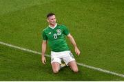 10 September 2019; Alan Browne of Republic of Ireland celebrates after scoring his side's first goal during the 3 International Friendly match between Republic of Ireland and Bulgaria at Aviva Stadium, Dublin. Photo by Ben McShane/Sportsfile