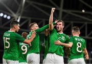 10 September 2019; Kevin Long of Republic of Ireland, second right, celebrates with team-mates after scoring his side's second goal during the 3 International Friendly match between Republic of Ireland and Bulgaria at Aviva Stadium, Dublin. Photo by Seb Daly/Sportsfile