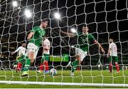 10 September 2019; Kevin Long of Republic of Ireland, left, celebrates after scoring his side's second goal during the 3 International Friendly match between Republic of Ireland and Bulgaria at Aviva Stadium, Dublin. Photo by Seb Daly/Sportsfile