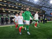 10 September 2019; John Egan of Republic of Ireland walks out prior to the 3 International Friendly match between Republic of Ireland and Bulgaria at Aviva Stadium, Dublin. Photo by Stephen McCarthy/Sportsfile