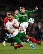 10 September 2019; James McClean of Republic of Ireland in action against Simeon Slavchev of Bulgaria during the 3 International Friendly match between Republic of Ireland and Bulgaria at Aviva Stadium, Dublin. Photo by Seb Daly/Sportsfile