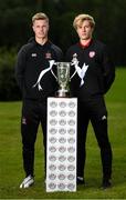 11 September 2019; Dundalk's Dan Cleary, left, and Derry City's Greg Sloggett in attendance during the EA SPORTS Cup Final Media Day at FAI Headquarters in Abbotstown, Dublin. Photo by Stephen McCarthy/Sportsfile