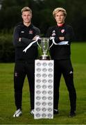 11 September 2019; Dundalk's Dan Cleary, left, and Derry City's Greg Sloggett in attendance during the EA SPORTS Cup Final Media Day at FAI Headquarters in Abbotstown, Dublin. Photo by Stephen McCarthy/Sportsfile