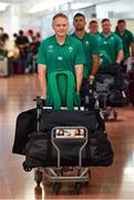 12 September 2019; Ireland head coach Joe Schmidt on the squad's arrival in Hanada Airport in Tokyo ahead of the 2019 Rugby World Cup in Japan. Photo by Brendan Moran/Sportsfile