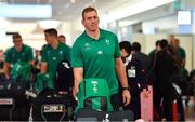 12 September 2019; Chris Farrell of Ireland on the squad's arrival in Hanada Airport in Tokyo ahead of the 2019 Rugby World Cup in Japan. Photo by Brendan Moran/Sportsfile