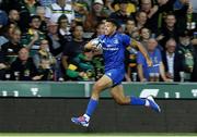 12 September 2019; Adam Byrne of Leinster during the Pre-season friendly match between Northampton Saints and Leinster at Franklin Gardens in Northampton, England. Photo by Darren Staples/Sportsfile