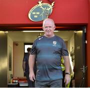 13 September 2019; London Irish head coach Declan Kidney makes his way onto the pitch before the Pre-season friendly match between Munster and London Irish at the Irish Independent Park in Cork. Photo by Matt Browne/Sportsfile