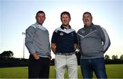 13 September 2019; Jack O'Connor, centre, with his selectors Ross Glavin, left, and Tom Cribbin at their unveiling as the new Kildare Football Management at Manguard Plus Kildare GAA Centre of Excellence, in Hawkfield, Newbridge, Kildare. Photo by Piaras Ó Mídheach/Sportsfile