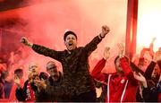 13 September 2019; Shelbourne supporters during the SSE Airtricity League First Division match between Drogheda United and Shelbourne at United Park in Drogheda, Louth.  Photo by Stephen McCarthy/Sportsfile