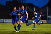 13 September 2019; Rory Feely of Waterford United celebrates with team-mate Zack Elbouzedi after scoring his side's first goal of the game during the SSE Airtricity League Premier Division match between Bohemians and Waterford at Dalymount Park in Dublin. Photo by Eóin Noonan/Sportsfile