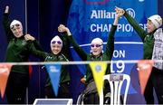 13 September 2019; Ireland's competitors, from left, Amy Marren, Nicole Turner Ailbhe Kelly and Ellen Keane following day five of the World Para Swimming Championships 2019 at London Aquatic Centre in London, England. Photo by Tino Henschel/Sportsfile
