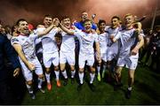 13 September 2019; Shelbourne players celebrate promotion to the SSE Airtricity League Premier Division following the SSE Airtricity League First Division match between Drogheda United and Shelbourne at United Park in Drogheda, Louth. Photo by Stephen McCarthy/Sportsfile