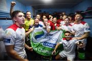 13 September 2019; Shelbourne players celebrate promotion to the SSE Airtricity League Premier Division following the SSE Airtricity League First Division match between Drogheda United and Shelbourne at United Park in Drogheda, Louth. Photo by Stephen McCarthy/Sportsfile