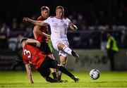 13 September 2019; Lorcan Fitzgerald of Shelbourne shoots to score his side's third goal during the SSE Airtricity League First Division match between Drogheda United and Shelbourne at United Park in Drogheda, Louth.  Photo by Stephen McCarthy/Sportsfile