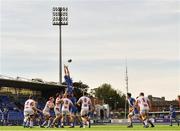14 September 2019; Charlie Ryan of Leinster A wins possession in the lineout during the Celtic Cup match between Leinster A and Ulster A at Energia Park in Donnybrook, Dublin. Photo by Ramsey Cardy/Sportsfile