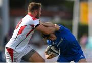 14 September 2019; Andrew Smith of Leinster A is tackled by Ross Adair of Ulster A during the Celtic Cup match between Leinster A and Ulster A at Energia Park in Donnybrook, Dublin. Photo by Ramsey Cardy/Sportsfile