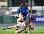 14 September 2019; Andrew Smith of Leinster A is tackled by David McCann of Ulster A during the Celtic Cup match between Leinster A and Ulster A at Energia Park in Donnybrook, Dublin. Photo by Ramsey Cardy/Sportsfile