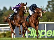 14 September 2019; Norway, with Seamie Heffernan up, on their way to winning the Paddy Power Betting Shop Stakes from third place Blenheim Palace with Emmet McNamara during Day One of the Irish Champions Weekend at Leopardstown Racecourse in Dublin.  Photo by Matt Browne/Sportsfile