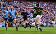 14 September 2019; Paul Geaney of Kerry takes a shot at goal despite the attentions of Michael Fitzsimons of Dublin during the GAA Football All-Ireland Senior Championship Final Replay match between Dublin and Kerry at Croke Park in Dublin. Photo by Sam Barnes/Sportsfile