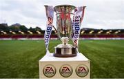 14 September 2019; A general view of the EA Sports Cup before the EA Sports Cup Final match between Derry City and Dundalk at Ryan McBride Brandywell Stadium in Derry. Photo by Oliver McVeigh/Sportsfile