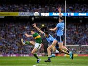 14 September 2019; David Moran of Kerry attempts to kick a point under pressure from Brian Fenton and Philip McMahon of Dublin during the GAA Football All-Ireland Senior Championship Final Replay match between Dublin and Kerry at Croke Park in Dublin. Photo by Seb Daly/Sportsfile