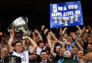 14 September 2019; Dublin captain Stephen Cluxton lifts The Sam Maguire Cup following the GAA Football All-Ireland Senior Championship Final Replay match between Dublin and Kerry at Croke Park in Dublin. Photo by Stephen McCarthy/Sportsfile