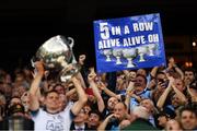 14 September 2019; Dublin captain Stephen Cluxton lifts The Sam Maguire Cup following the GAA Football All-Ireland Senior Championship Final Replay match between Dublin and Kerry at Croke Park in Dublin. Photo by Stephen McCarthy/Sportsfile
